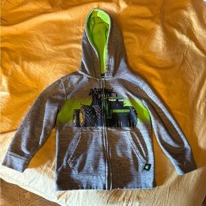 John Deere Gray and Green Tractor Hoodie
